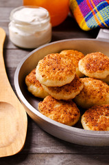 Homemade cottage cheese pancake