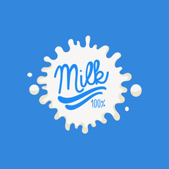 Double Underline Milk Product Logo