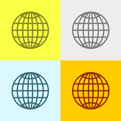Icon Of Globe.   