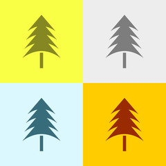 Obraz premium Icon Of Christmas Tree. 