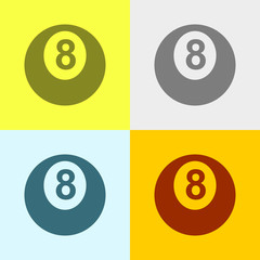 Icon Of Billiards 8 No. Ball.