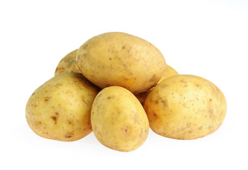 potatoes isolated on white background