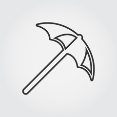 Umbrella icon, thin line icon