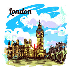 sketch illustration London