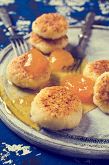 Homemade cottage cheese pancake