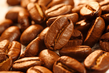 coffee beans close up