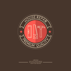 Vector logo. House repair.