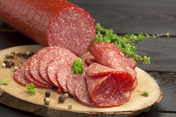 salami slices(close up)