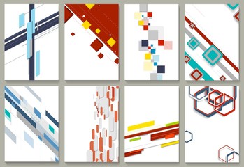 Abstract minimal geometric backgrounds set
