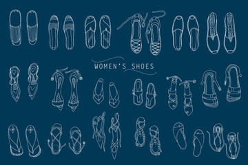 Womens line-art shoes