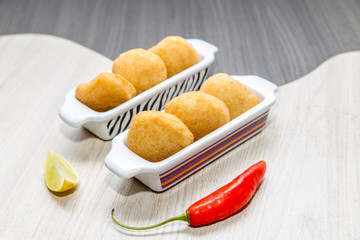 Mix of brazilian fried mini snacks