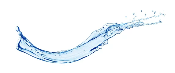Fototapete Wasser Sauberes Wasser und Wasserblasen in Blau