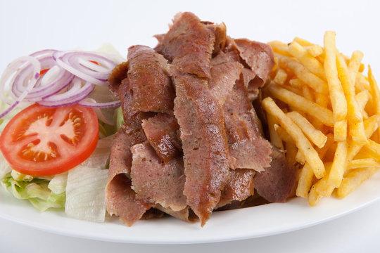 Kebab with french fries