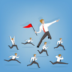 Team leader. Company boss. Teamwork