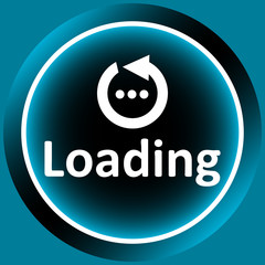 Icon white loading and sigh