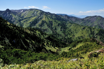 長野県　新緑の志賀高原　のぞき