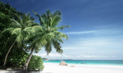 Anse Lazio beach at Praslin island, Seychelles