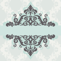 Winter card background with ornaments. Vector