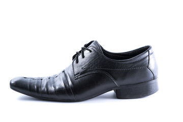 Black Mens shoes on white background