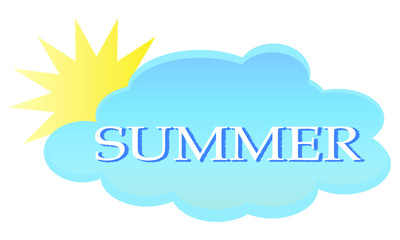 Fototapeta premium Vector with the word summer