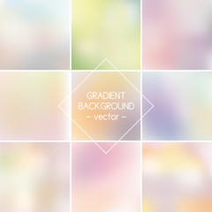 Set. Blurred vector backgrounds. Backgrounds for design, website