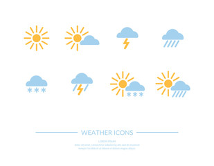 Set of vector Weather icons