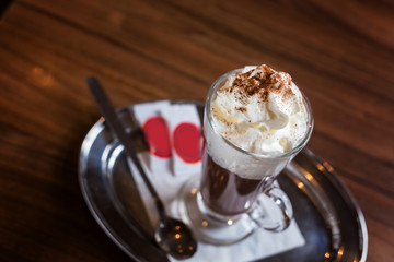 Coffee with whipped cream