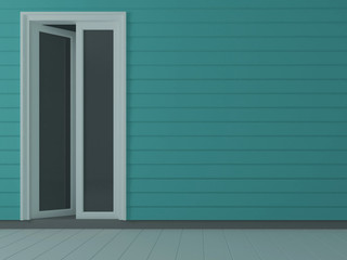 Fototapeta premium outdoor foyer wall and floor 3d rendering