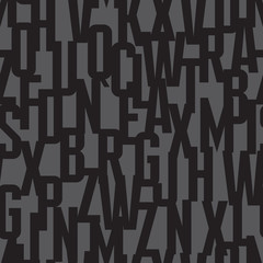 Font background - seamless vector pattern. Typography vector seamless background. Lettering concept seamless pattern. Letters background colorful seamless background. Abstract geometric background.