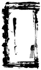 Black ink brush frame texture