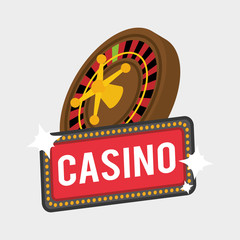 Casino design. Game and las vegas illustration