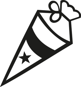 School cone with star