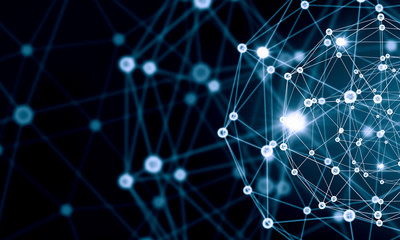 Connected lines background