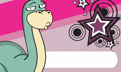 dinosaur brontosaurus expressions cartoon background in vector format  © MARCO HAYASHI