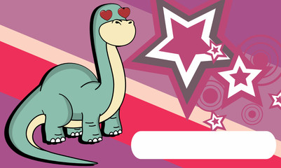dinosaur brontosaurus expressions cartoon background in vector format 