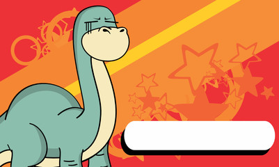 dinosaur brontosaurus expressions cartoon background in vector format  © MARCO HAYASHI