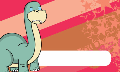 dinosaur brontosaurus expressions cartoon background in vector format  © MARCO HAYASHI