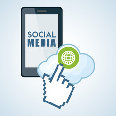 Social media design. smartphone icon. networking concept