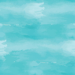 Blue abstract watercolor seamless background.