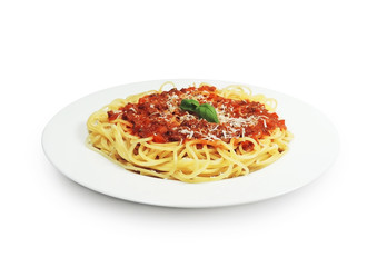 Spaghetti Bolognese, isolated