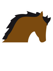 horse head logo symbol design