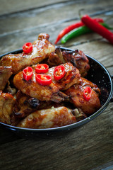 Chicken wings with bbq