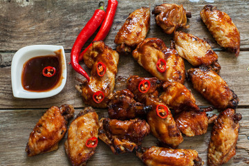 Chicken wings with bbq