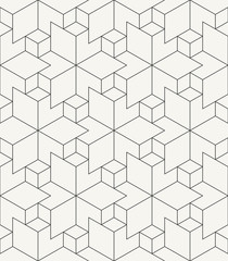 Modern stylish outlined geometric background with structure of r