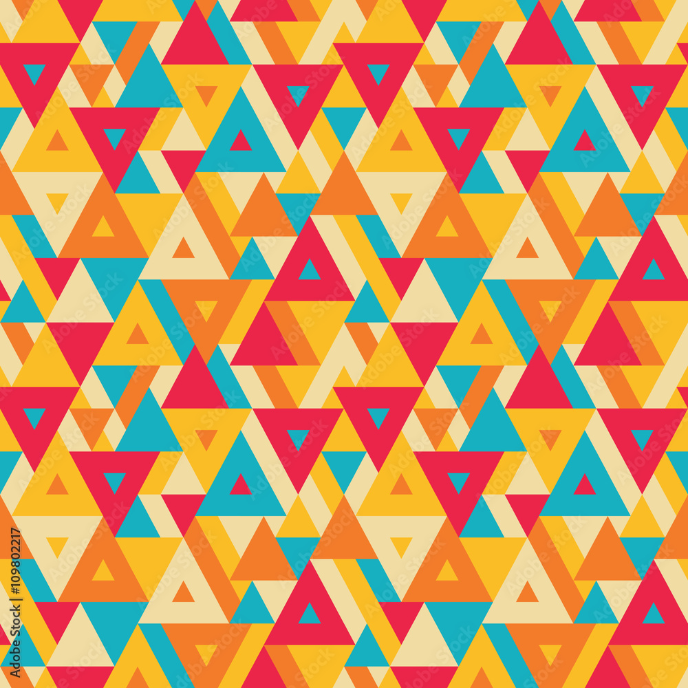 Aufkleber abstract geometric background - seamless vector pattern for presentation, booklet, website and other
