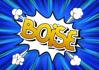 Boise - Comic book style word.