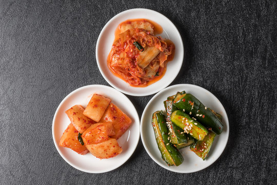 ポピュラーなキムチ　Kimchi of three kinds of Korean pickles
