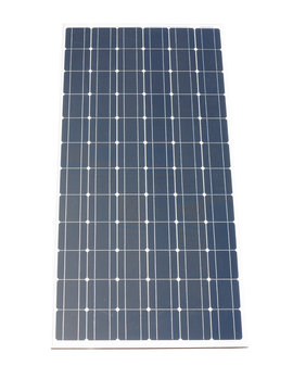 Blue solar panel isolated over white