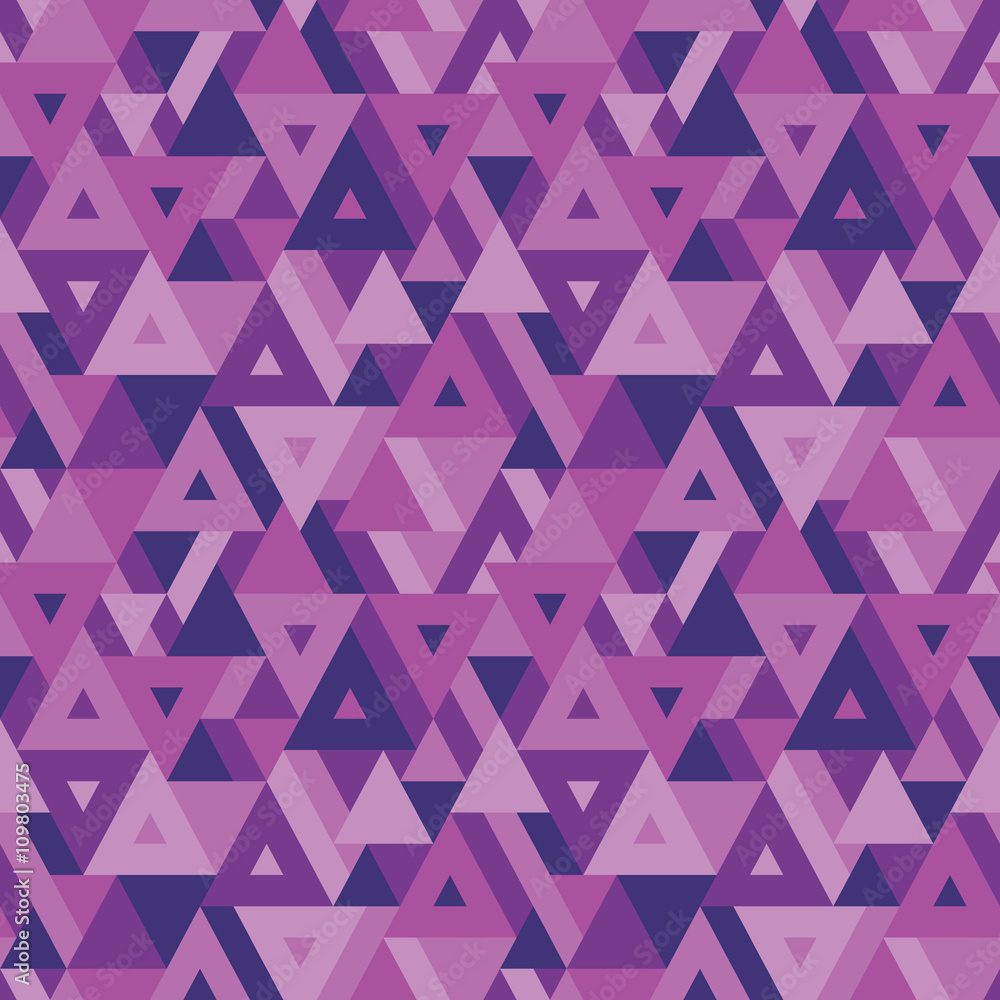 Aufkleber abstract geometric background - seamless vector pattern in violet color for presentation, booklet, w