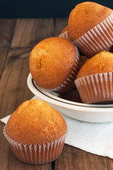 Homemade golden muffins